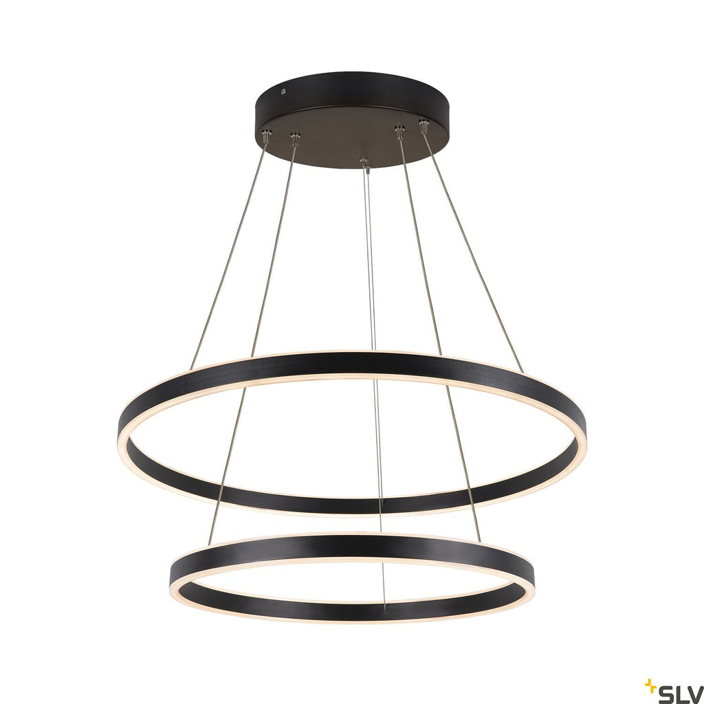 SLV ONE DOUBLE PD DALI UP/DOWN Indoor LED pendant light black CCT switch 2700/3000K 1004767