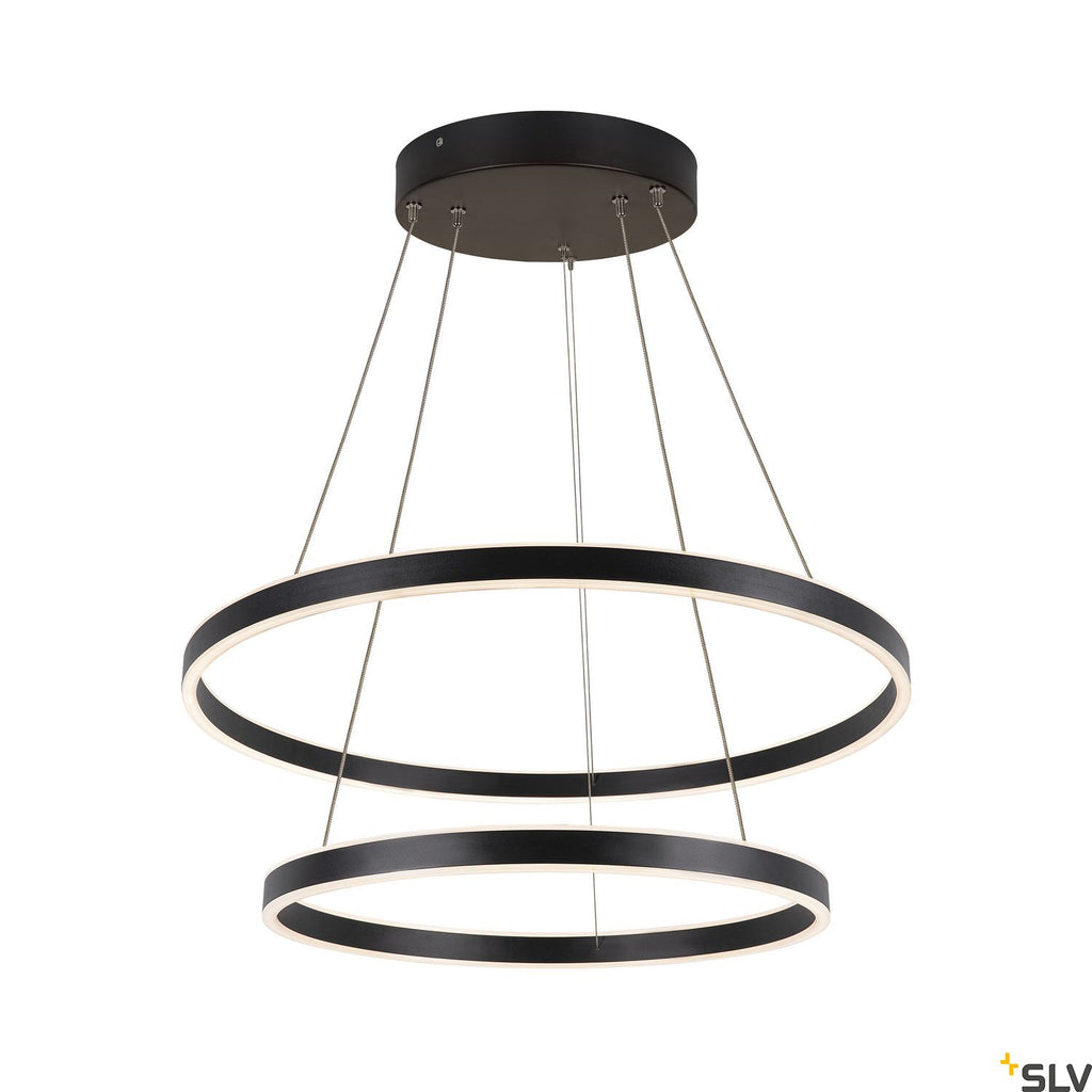 SLV ONE DOUBLE PD DALI UP/DOWN Indoor LED pendant light black CCT switch 2700/3000K 1004767