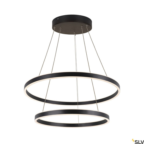 SLV ONE DOUBLE PD DALI UP/DOWN Indoor LED pendant light black CCT switch 2700/3000K 1004767