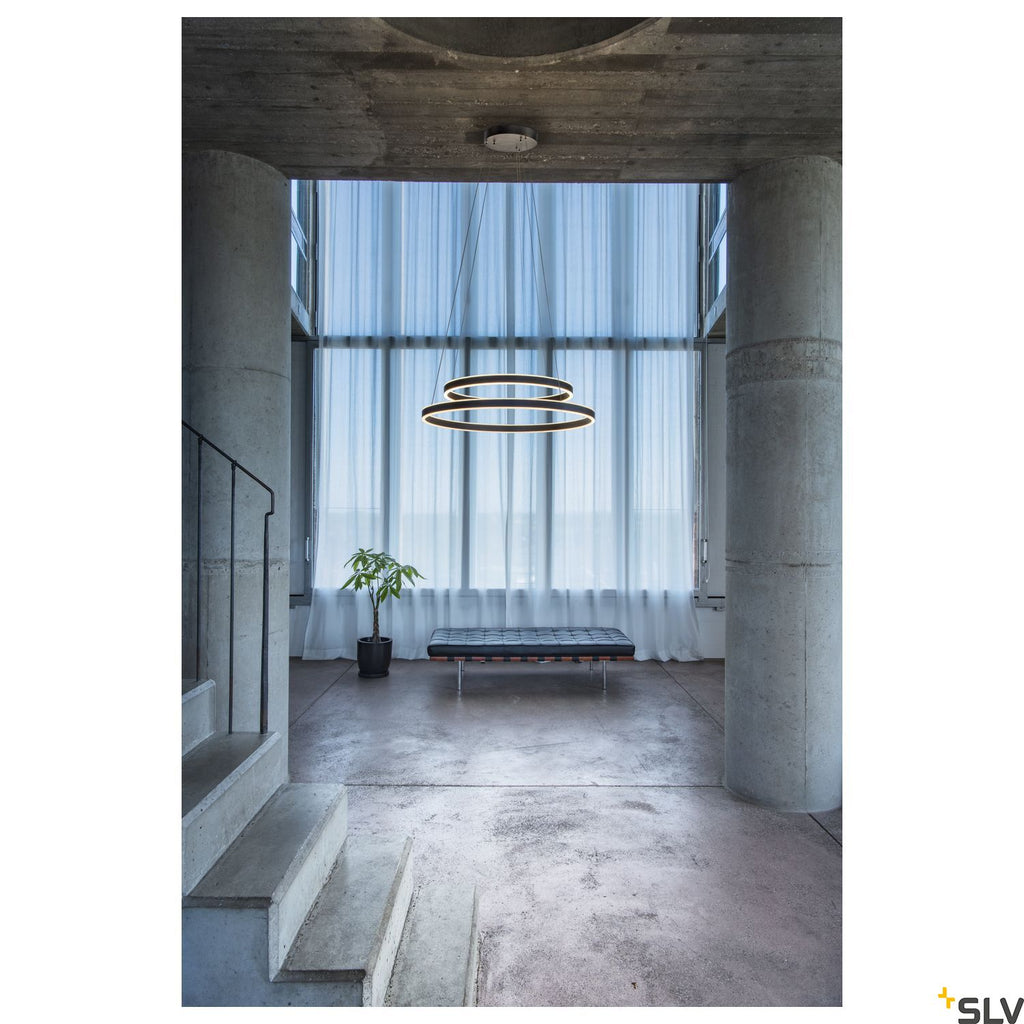 SLV ONE DOUBLE PD DALI UP/DOWN Indoor LED pendant light black CCT switch 2700/3000K 1004767