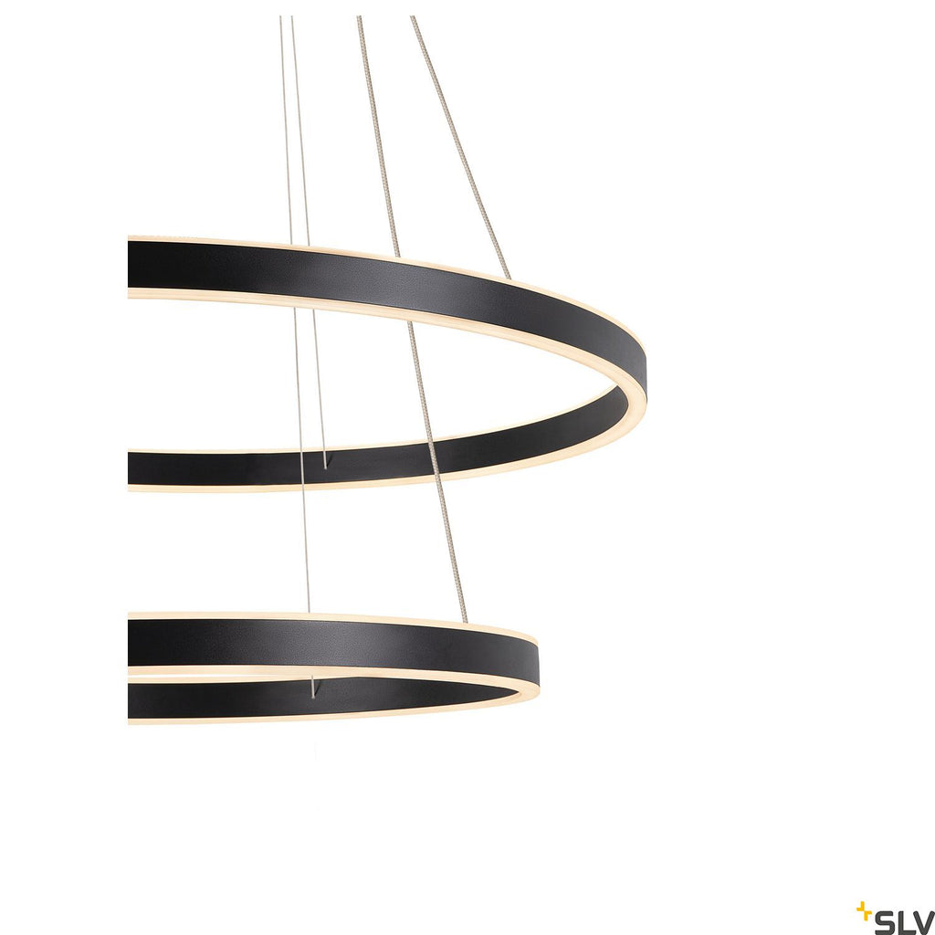 SLV ONE DOUBLE PD DALI UP/DOWN Indoor LED pendant light black CCT switch 2700/3000K 1004767