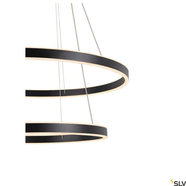 SLV ONE DOUBLE PD DALI UP/DOWN Indoor LED pendant light black CCT switch 2700/3000K 1004767