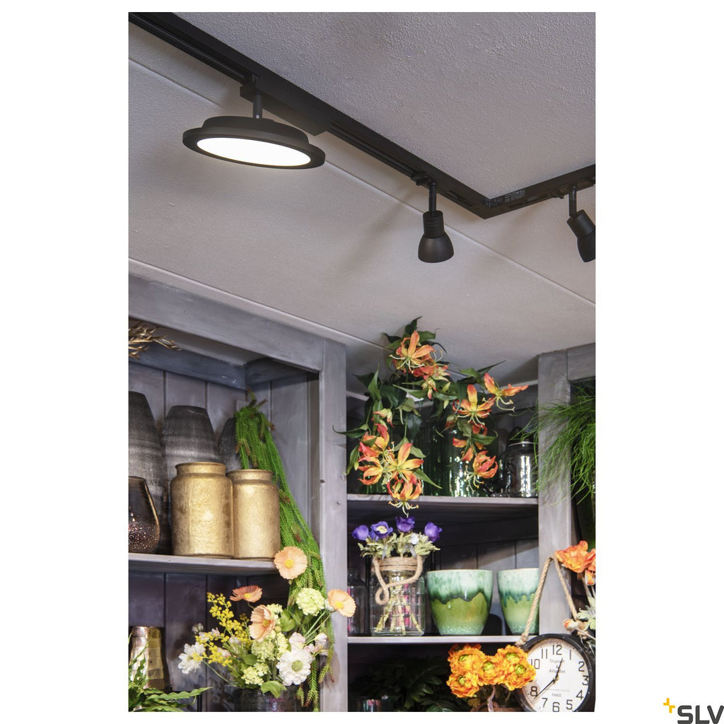 Black Track Light Fitting SLV PURIA SPOT, GU10, 143450