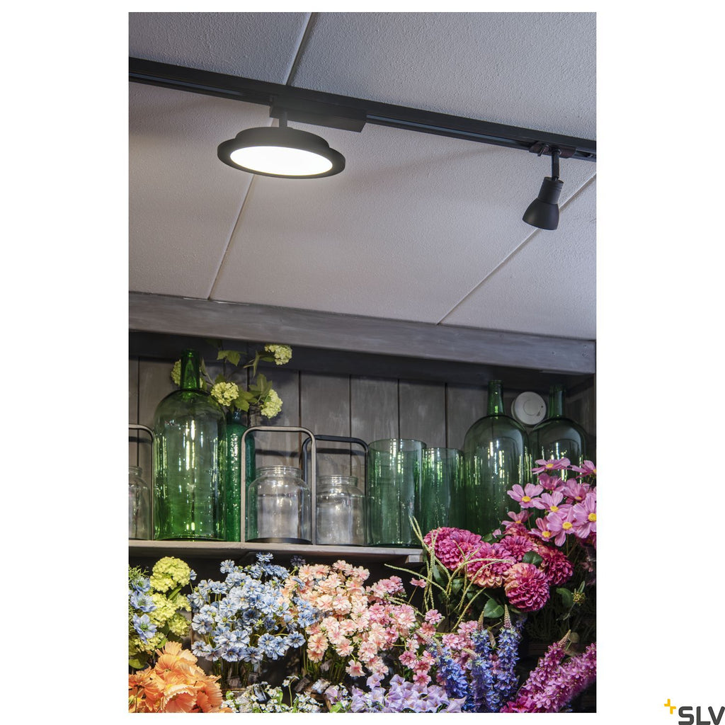 Black Track Light Fitting SLV PURIA SPOT, GU10, 143450
