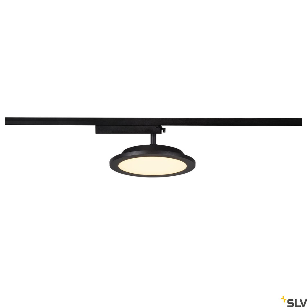 SLV PANEL TRACK round 200mm, 1-phase spot, black, 18W 3000K 1004935