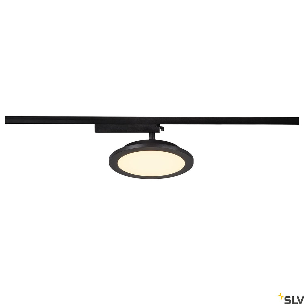 SLV PANEL TRACK round 200mm, 1-phase spot, black, 18W 3000K 1004935