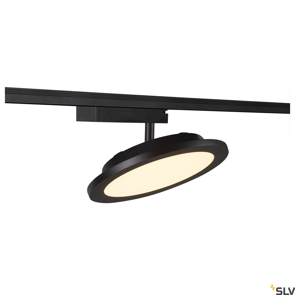 SLV PANEL TRACK round 200mm, 1-phase spot, black, 18W 3000K 1004935