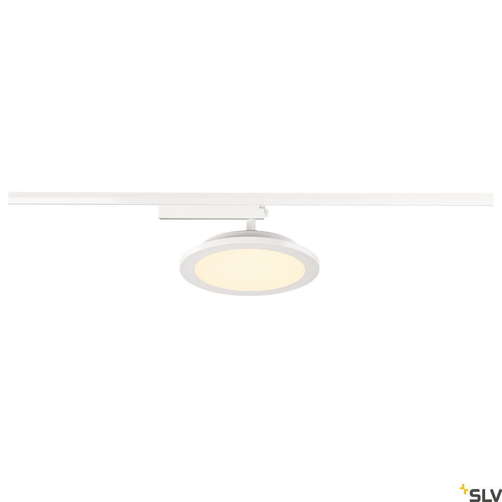 SLV PANEL TRACK round 200mm, 1-phase spot, white, 18W 3000K 1004936