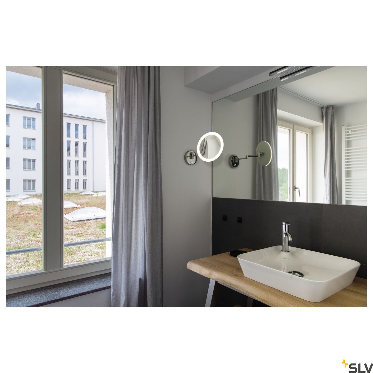 SLV MAGANDA WL Indoor LED wall-mounted light chrome CCT switch 2700/3000/4000K 1004971