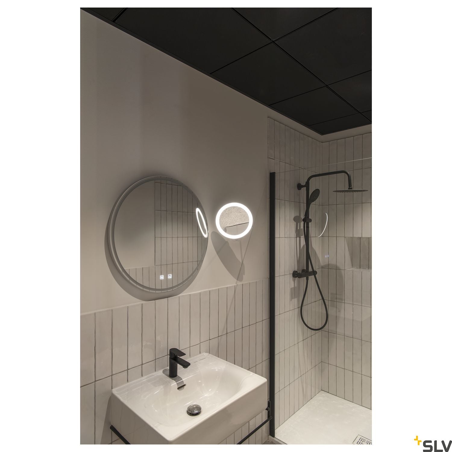 SLV MAGANDA WL Indoor LED wall-mounted light chrome CCT switch 2700/3000/4000K 1004971