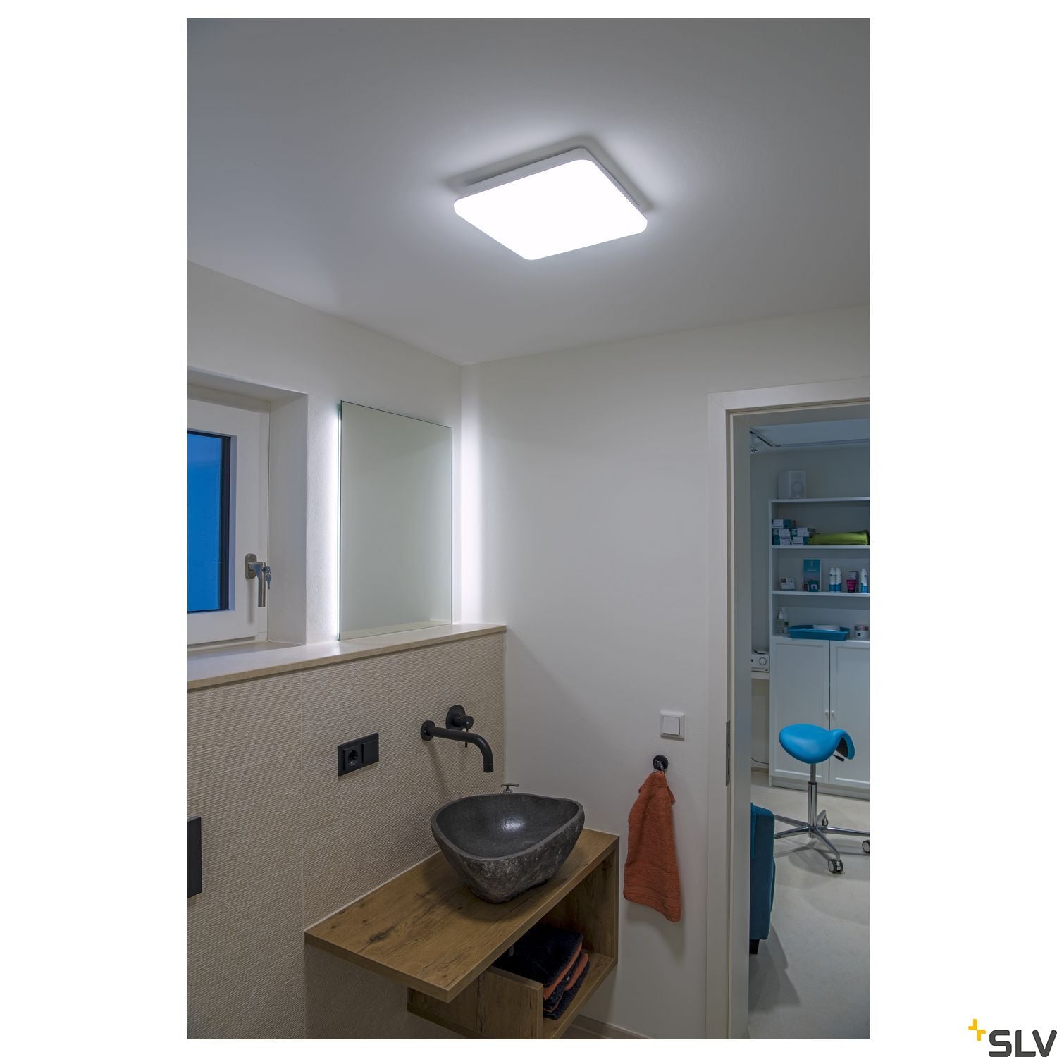 SLV SIMA SENSOR, Indoor LED wall and ceiling-mounted light 3000K square dimmable 1005087