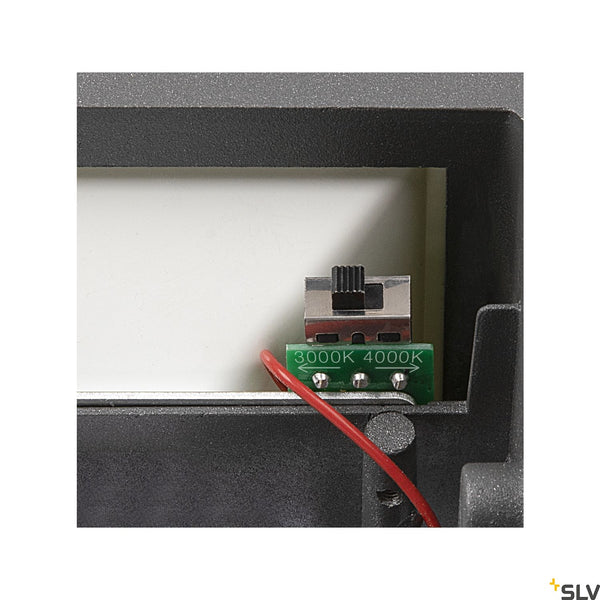 SLV SITRA S WL SINGLE, LED outdoor wall-mounted light, anthracite, CCT switch 3000/4000K 1005148