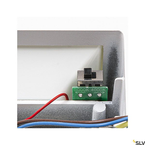 SLV SITRA S WL SINGLE, LED outdoor wall-mounted light, white, CCT switch 3000/4000K 1005149