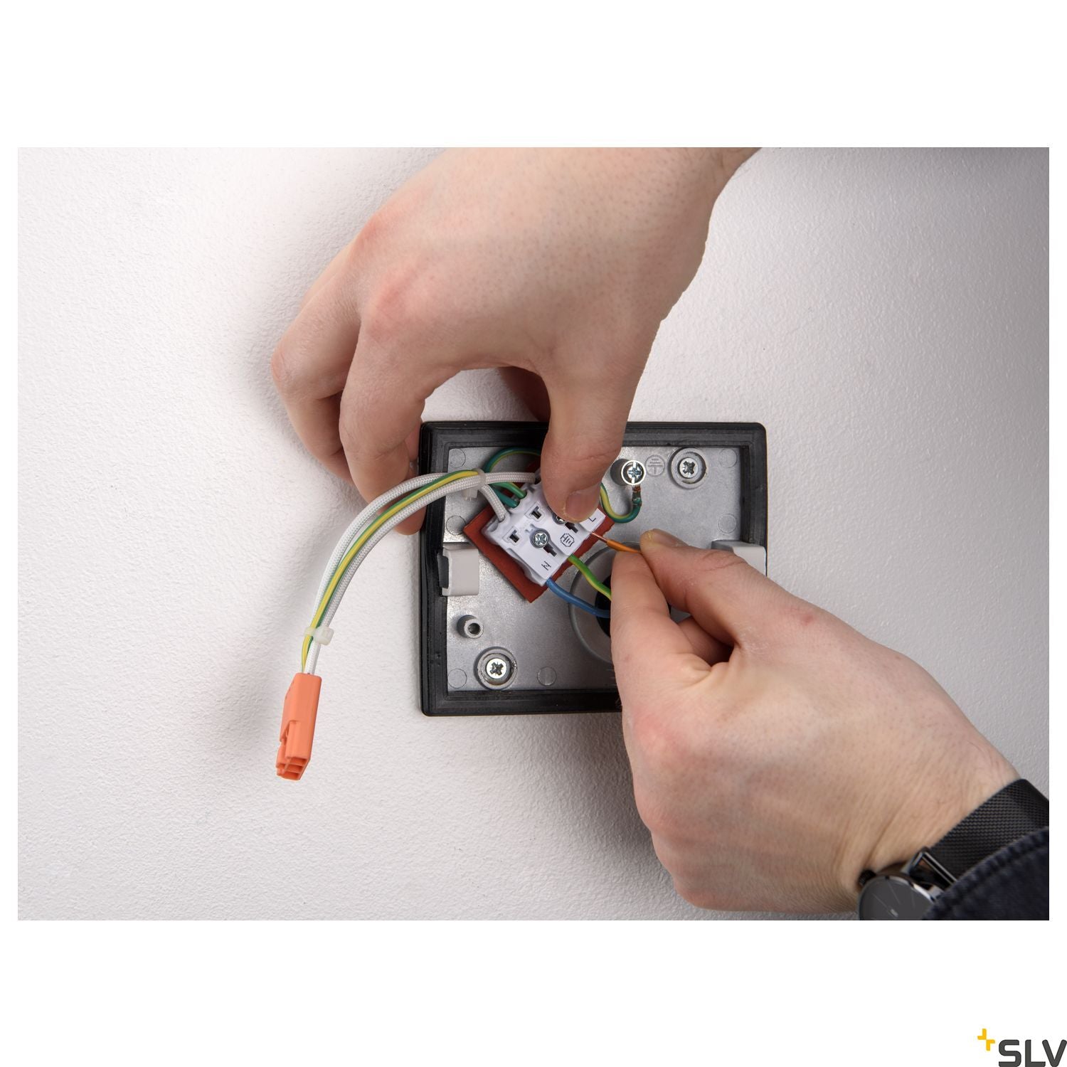 SLV SITRA S WL SINGLE, LED outdoor wall-mounted light, white, CCT switch 3000/4000K 1005149