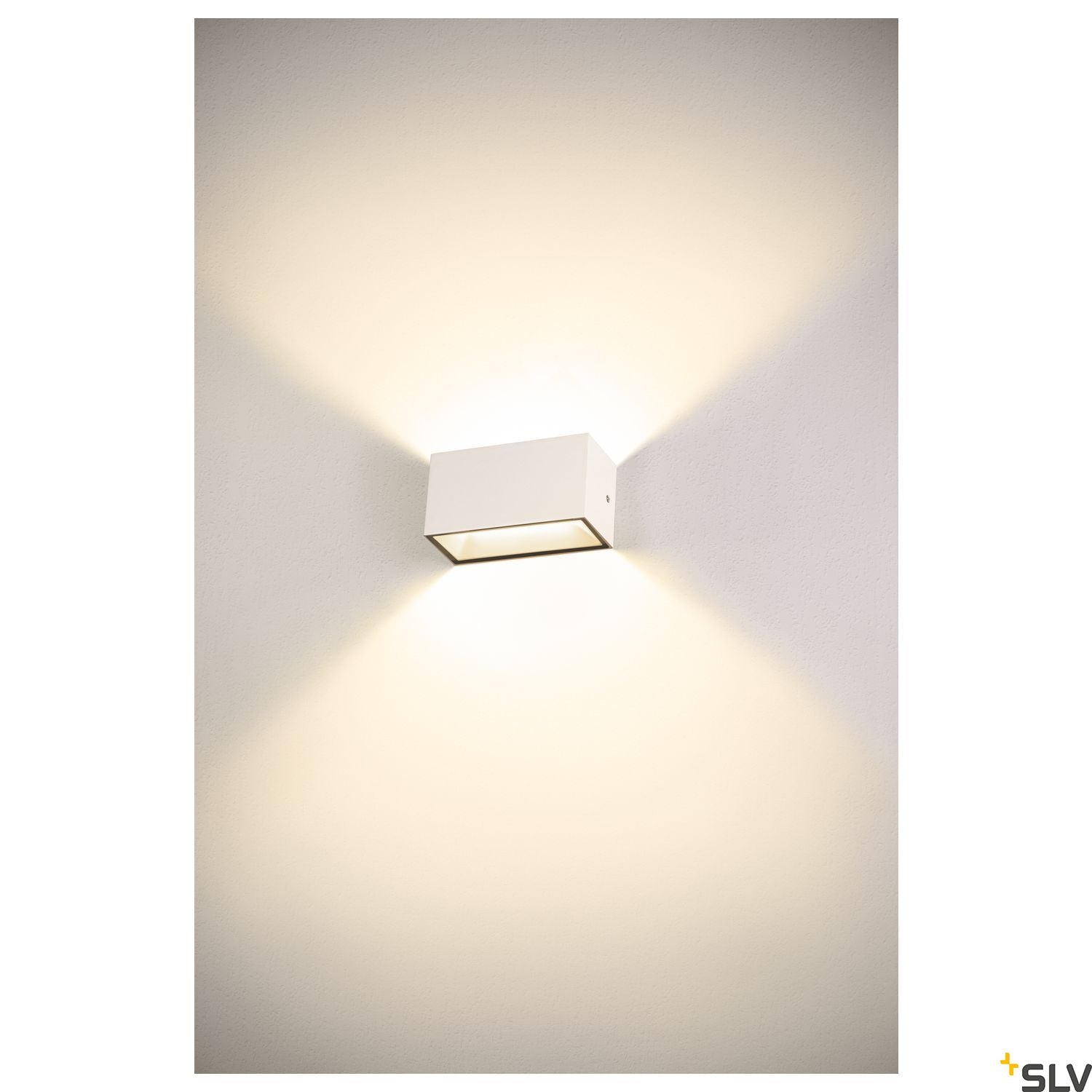 SLV SITRA M WL UP/DOWN, LED outdoor wall-mounted light, white, CCT switch 3000/4000K 1005153