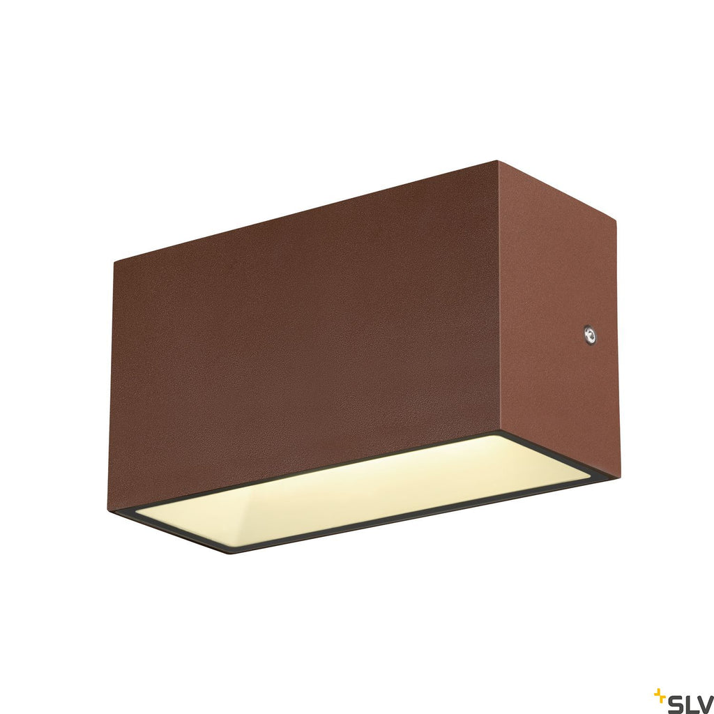SLV SITRA M WL UP/DOWN, LED outdoor wall-mounted light, rust coloured, CCT switch 3000/4000K 1005154