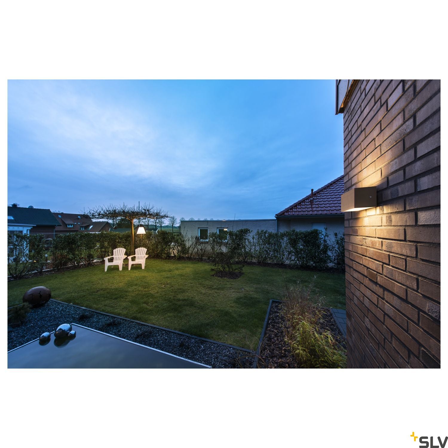 SLV SITRA M WL UP/DOWN, LED outdoor wall-mounted light, rust coloured, CCT switch 3000/4000K 1005154
