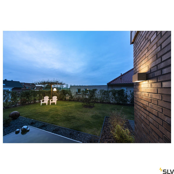 SLV SITRA M WL UP/DOWN, LED outdoor wall-mounted light, rust coloured, CCT switch 3000/4000K 1005154