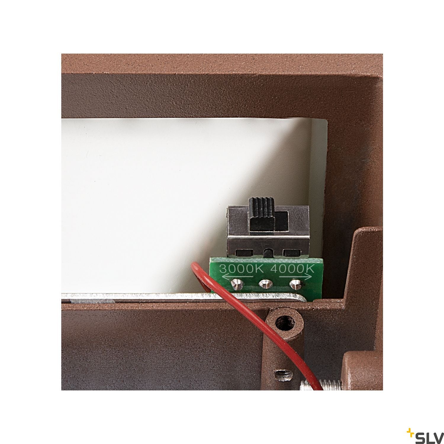SLV SITRA M WL UP/DOWN, LED outdoor wall-mounted light, rust coloured, CCT switch 3000/4000K 1005154