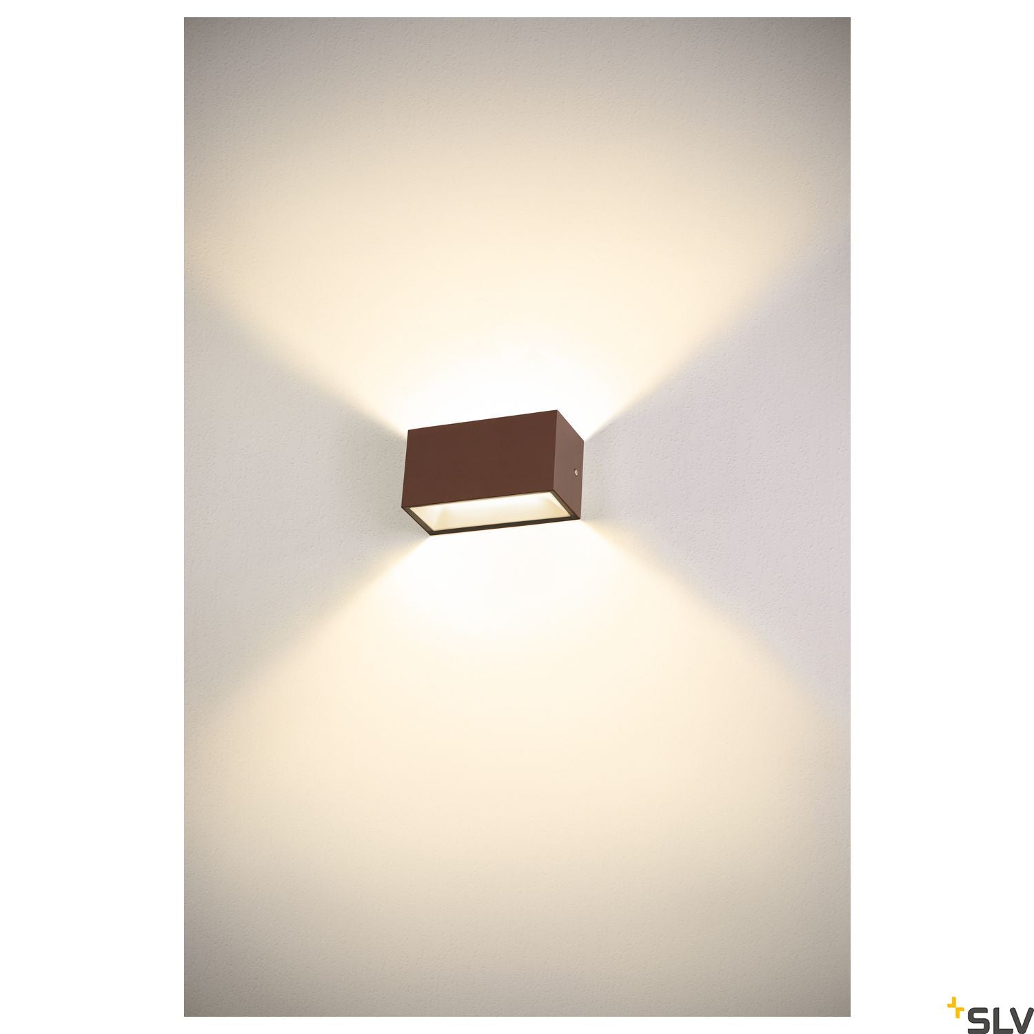 SLV SITRA M WL UP/DOWN, LED outdoor wall-mounted light, rust coloured, CCT switch 3000/4000K 1005154