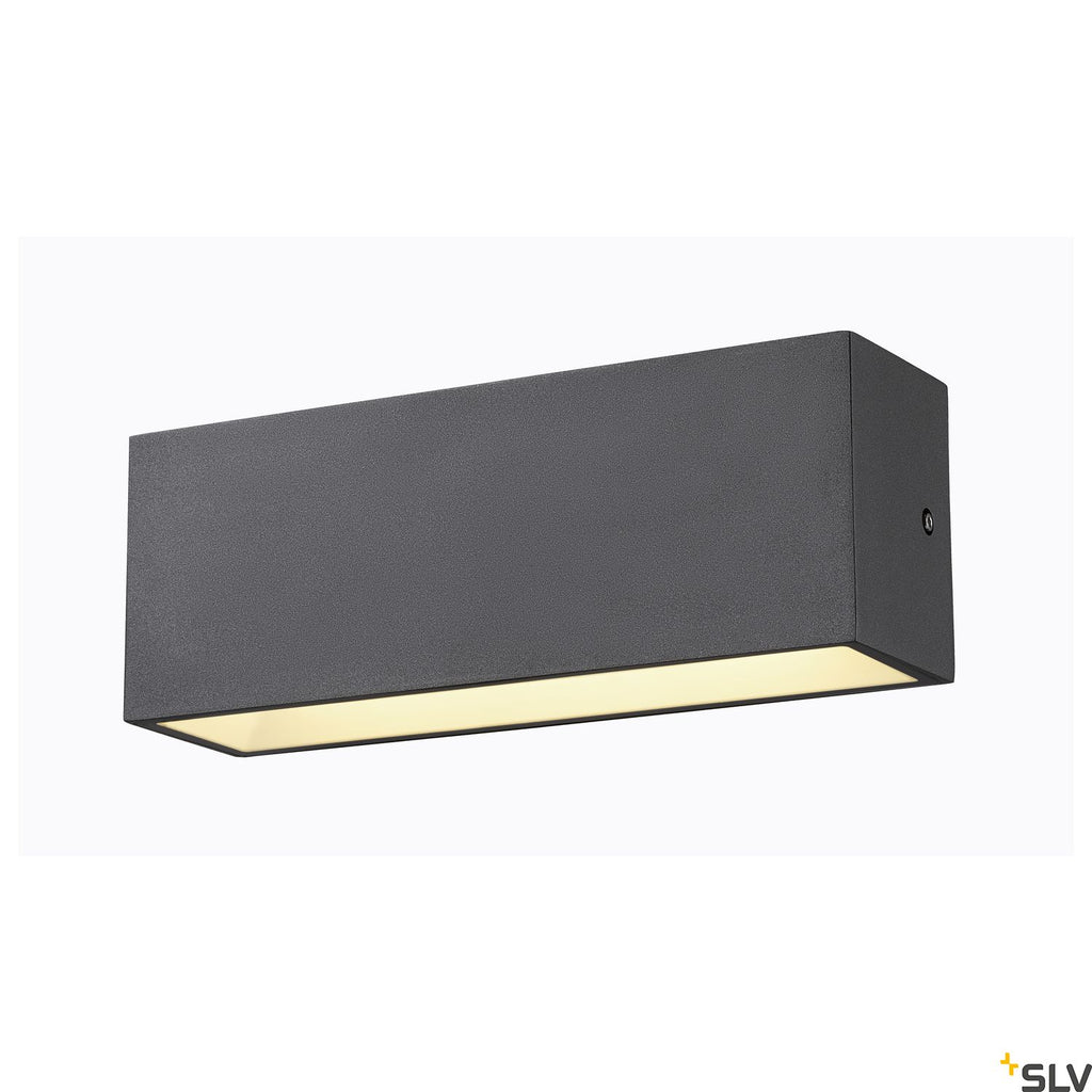 SLV SITRA L WL UP/DOWN, outdoor LED wall-mounted light, anthracite, CCT switch 3000/4000K 1005155