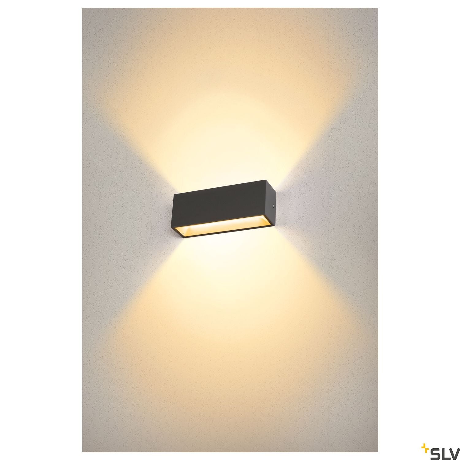 SLV SITRA L WL UP/DOWN, outdoor LED wall-mounted light, anthracite, CCT switch 3000/4000K 1005155