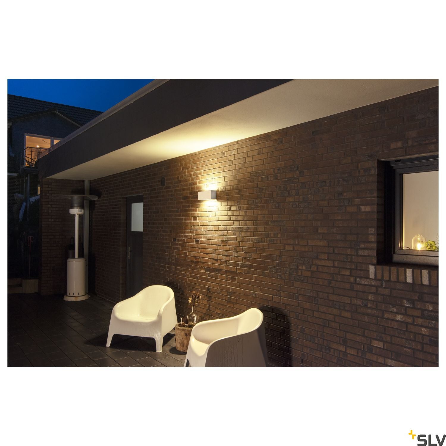 SLV SITRA L WL UP/DOWN, LED outdoor wall-mounted light, white, CCT switch 3000/4000K 1005156