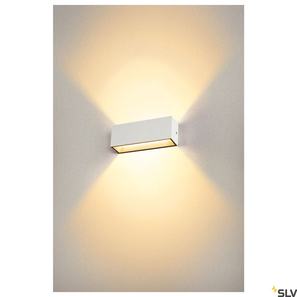 SLV SITRA L WL UP/DOWN, LED outdoor wall-mounted light, white, CCT switch 3000/4000K 1005156