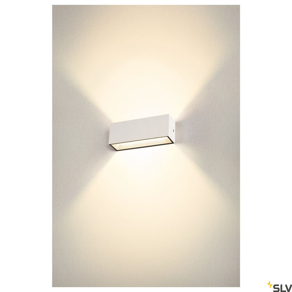 SLV SITRA L WL UP/DOWN, LED outdoor wall-mounted light, white, CCT switch 3000/4000K 1005156