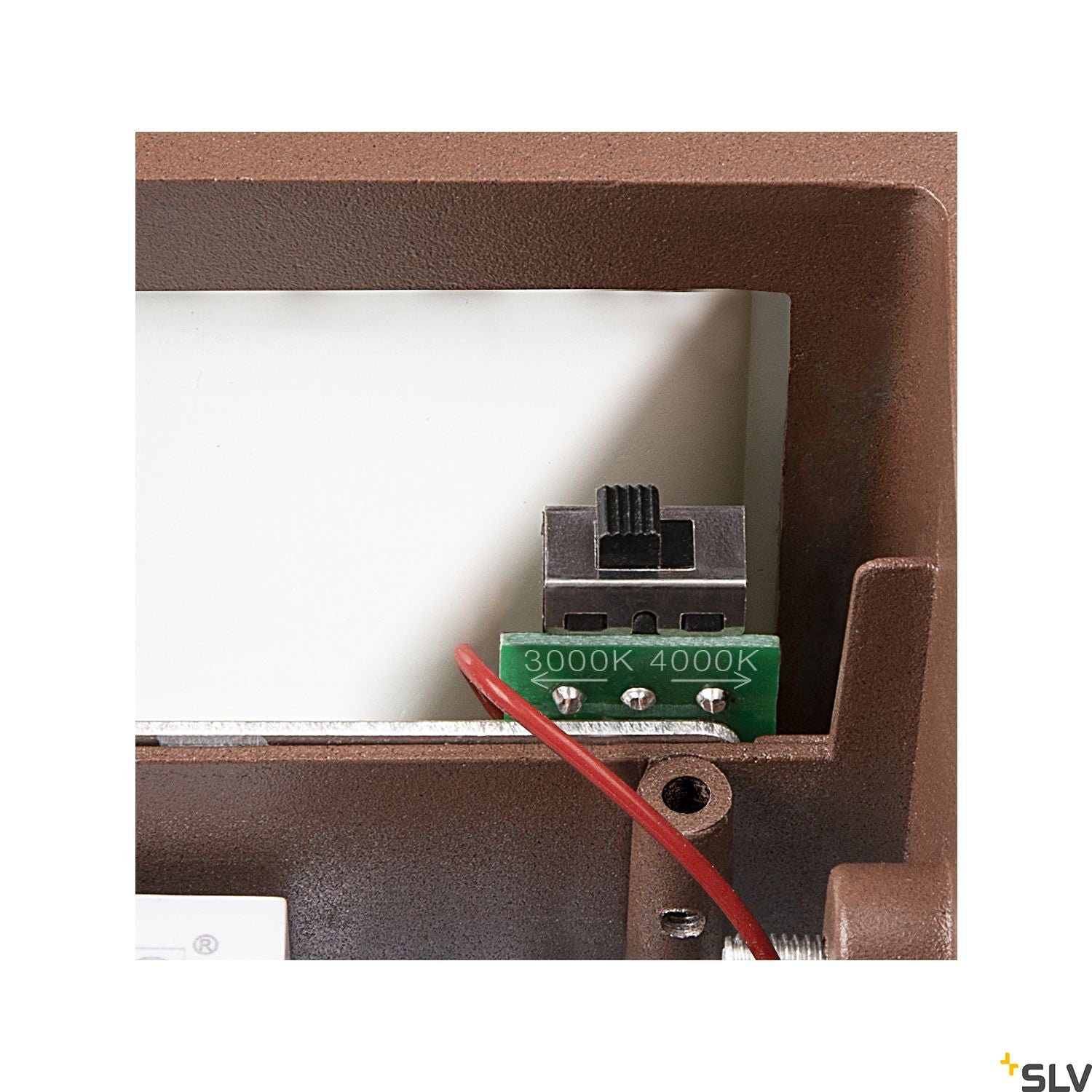 SLV SITRA L WL UP/DOWN, LED outdoor wall-mounted light, rust coloured, CCT switch 3000/4000K 1005157