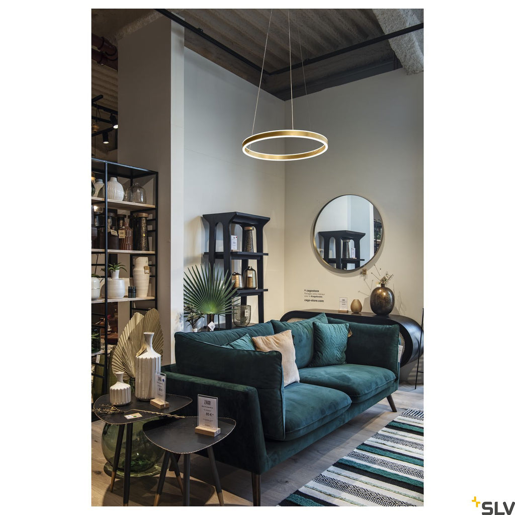 SLV ONE 60 PD PHASE up/down, brass pendant light,24W 2700/3000K 130° 1005177