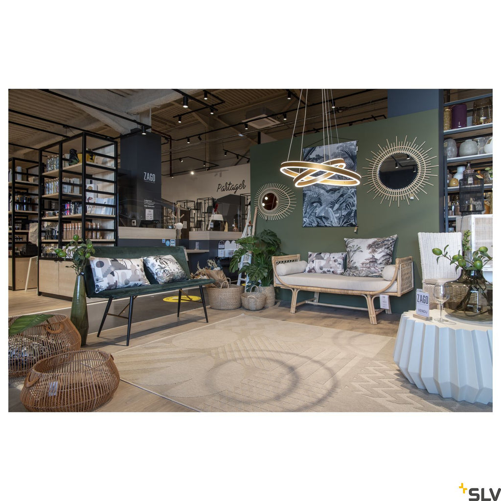 SLV ONE DOUBLE PHASE up/down, brass pendant light, 35W 2700/3000K 130° 1005178