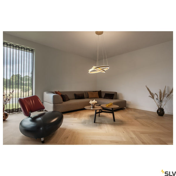 SLV ONE DOUBLE PHASE up/down, brass pendant light, 35W 2700/3000K 130° 1005178
