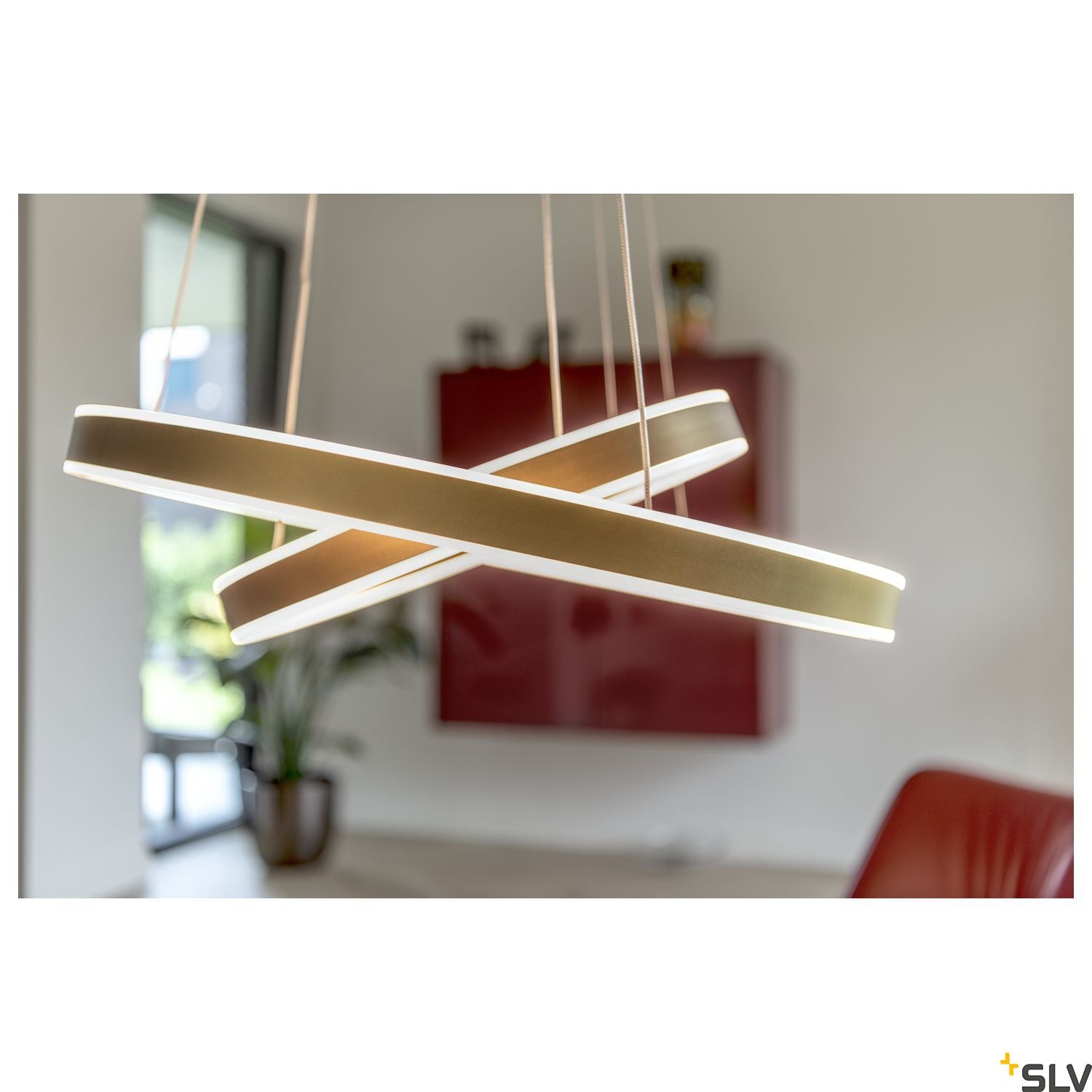 SLV ONE DOUBLE PHASE up/down, brass pendant light, 35W 2700/3000K 130° 1005178