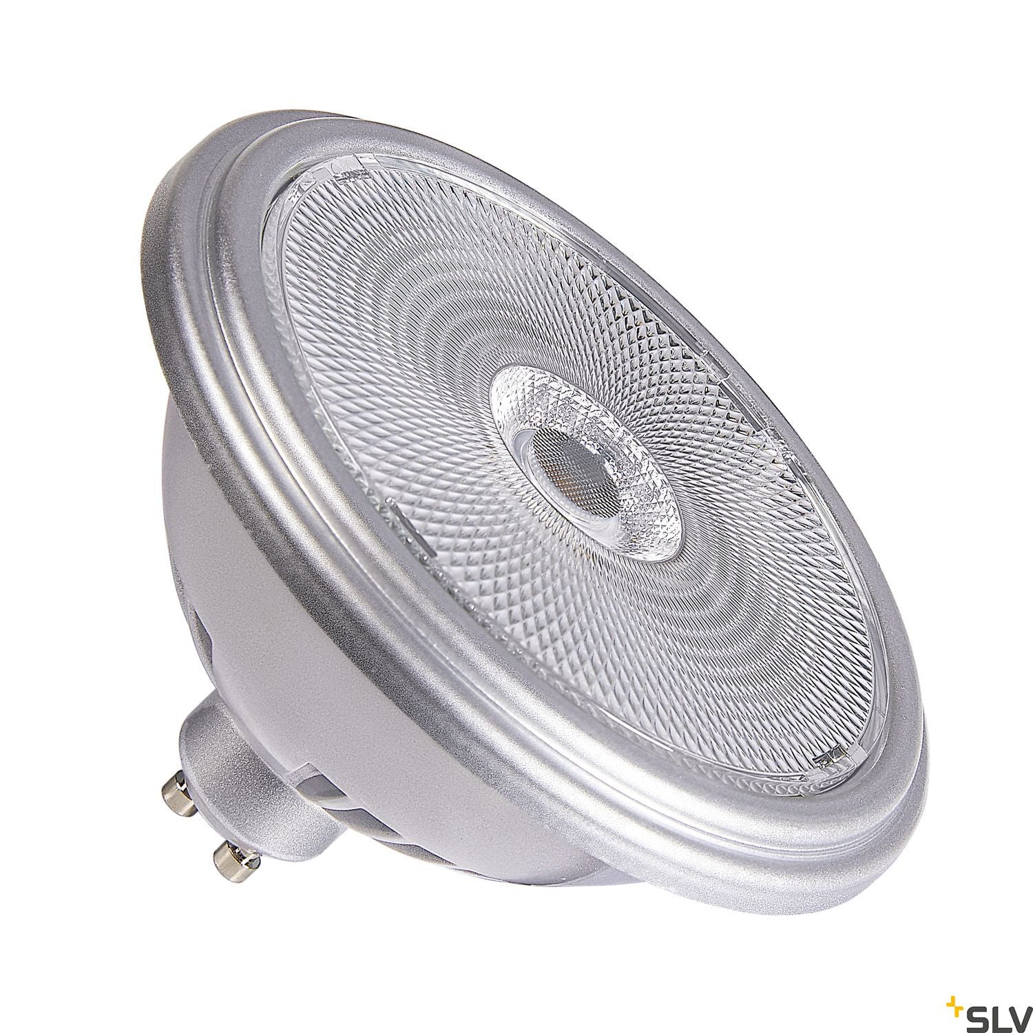 SLV QPAR111 GU10, silver LED light, 12.5W 2700K CRI90 60° 1005277