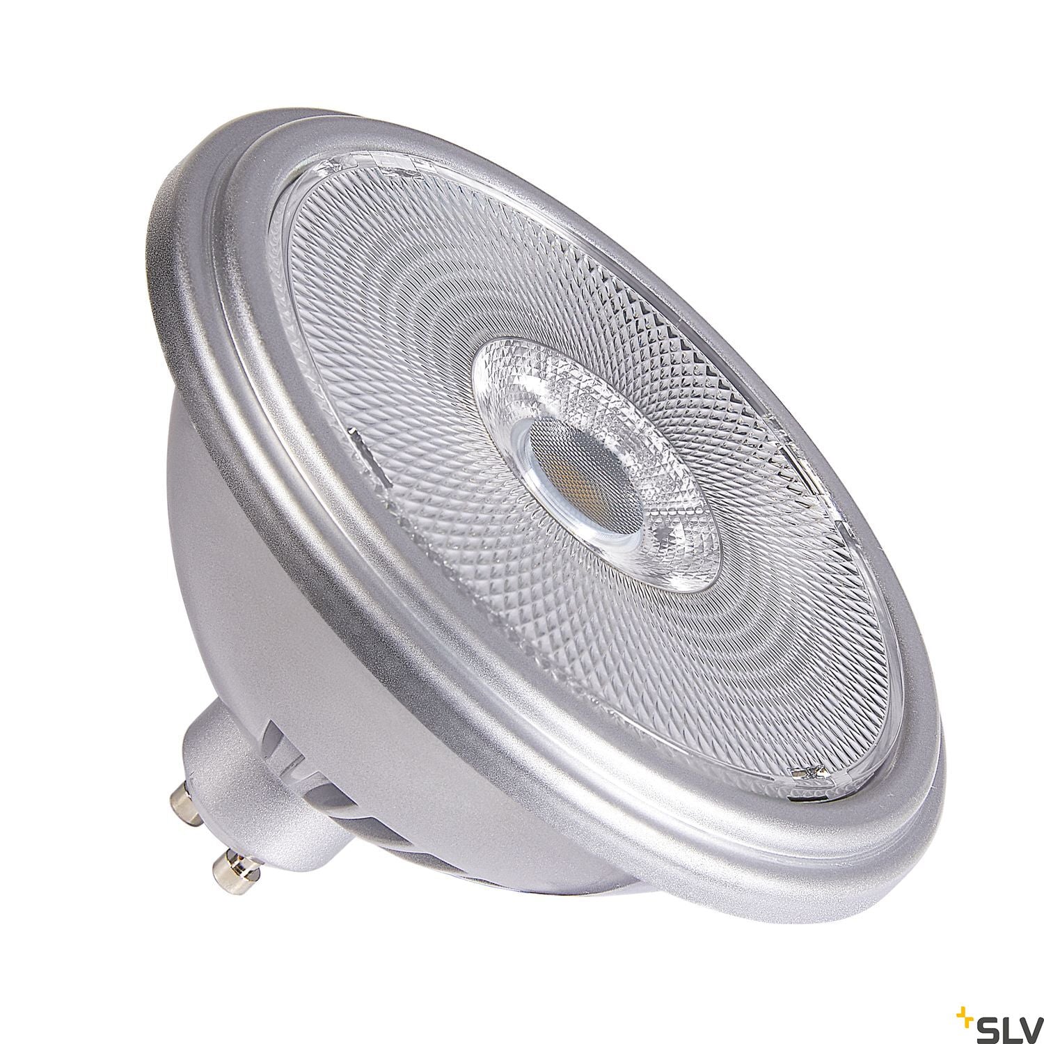 SLV QPAR111 GU10, silver LED light, 12.5W 4000K CRI90 30° 1005282