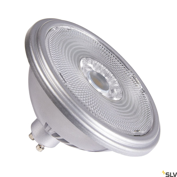 SLV QPAR111 GU10, silver LED light, 12.5W 4000K CRI90 30° 1005282