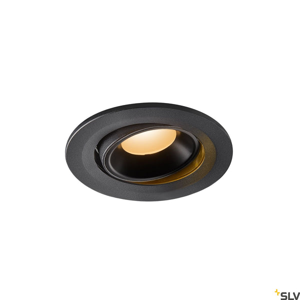 SLV NUMINOS® MOVE S, black recessed ceiling light, 2700K 55° 1005325