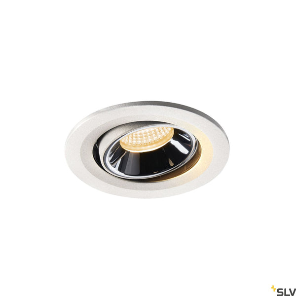 SLV NUMINOS® MOVE S, white / chrome recessed ceiling light, 2700K 55° 1005336