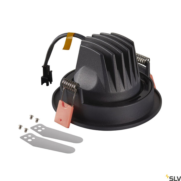 SLV NUMINOS® MOVE S, black recessed ceiling light, 3000K 20° 1005337