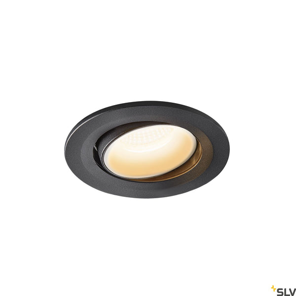 SLV NUMINOS® MOVE S, black / white recessed ceiling light, 3000K 20° 1005338