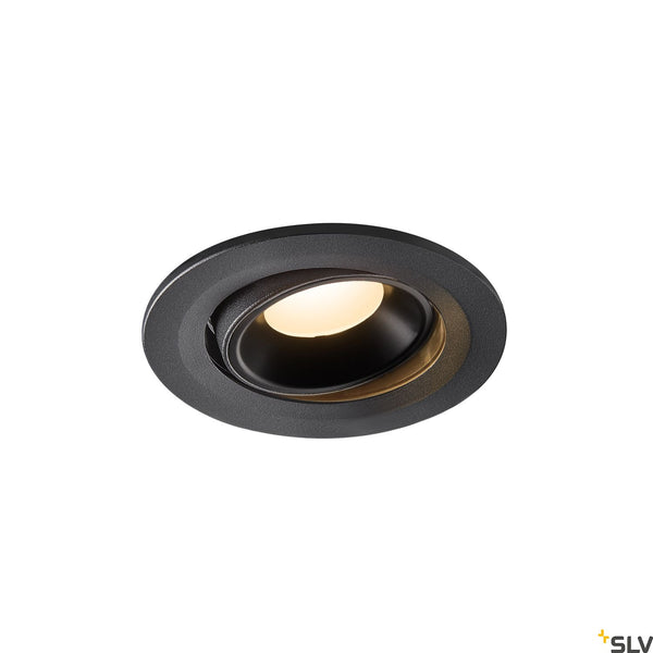 SLV NUMINOS® MOVE S, black recessed ceiling light, 3000K 55° 1005343