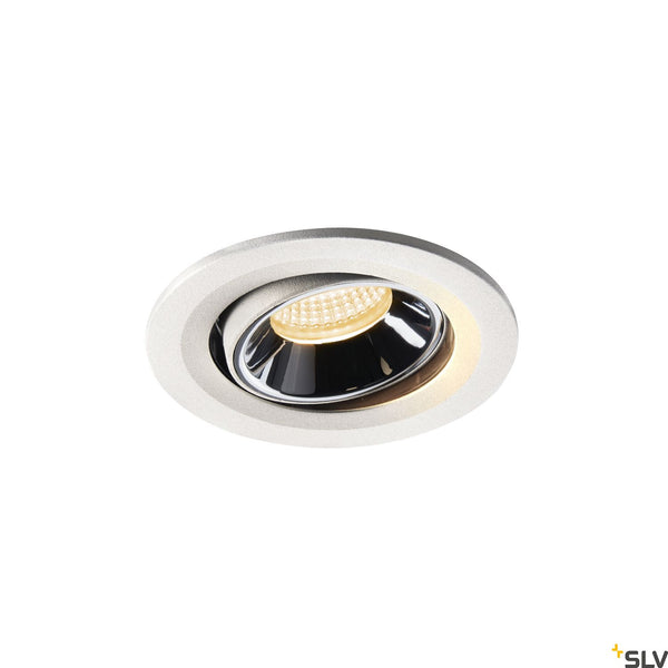 SLV NUMINOS® MOVE S, white / chrome recessed ceiling light, 3000K 20° 1005348