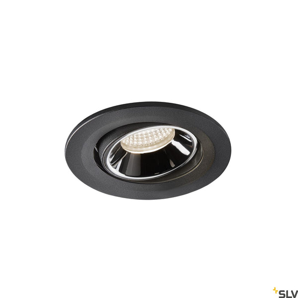 SLV NUMINOS® MOVE S, black / chrome recessed ceiling light, 4000K 20° 1005357