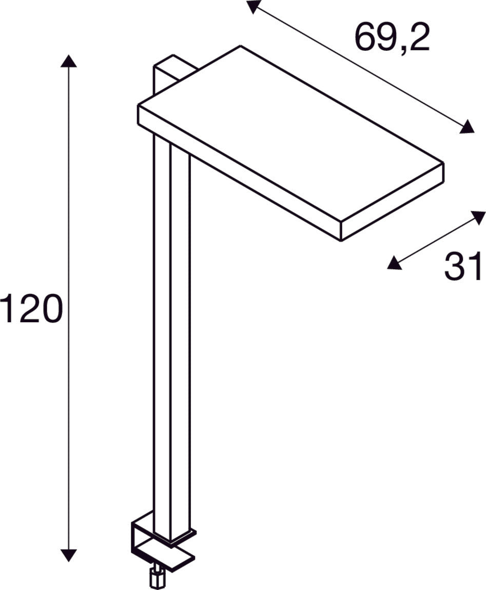 SLV WORKLIGHT, white table lamp. 79 W 4000 K 80° 1005394