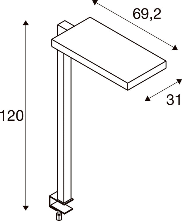 SLV WORKLIGHT, white table lamp. 79 W 4000 K 80° 1005394