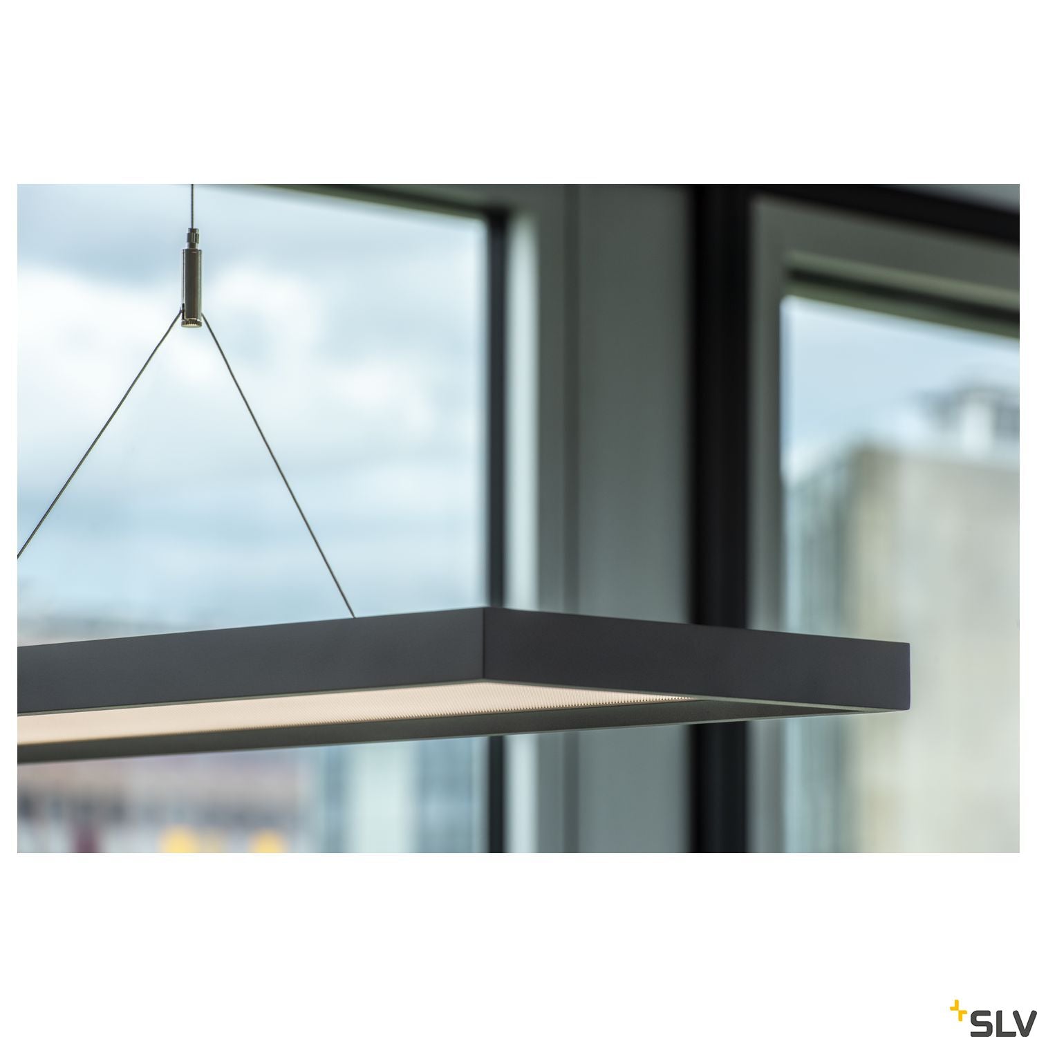 SLV WORKLIGHT DALI, black pendant light, 57W 4000K 80° 1005395