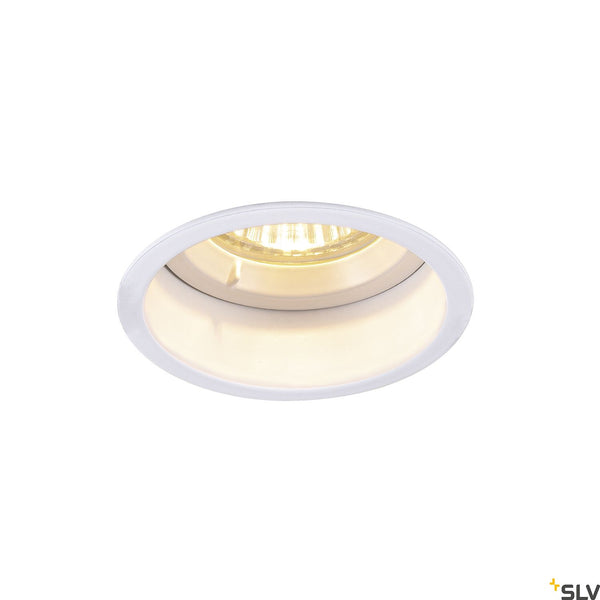 SLV HORN GU10, white recessed ceiling light, 25W blower door tested 1005436