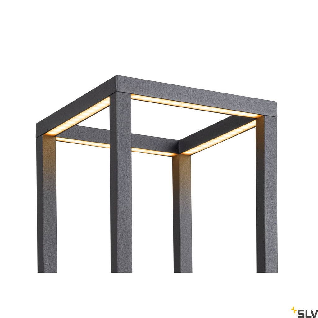 SLV QUADRULO, anthracite / white free-standing lamp, 7W 3000K 1005442