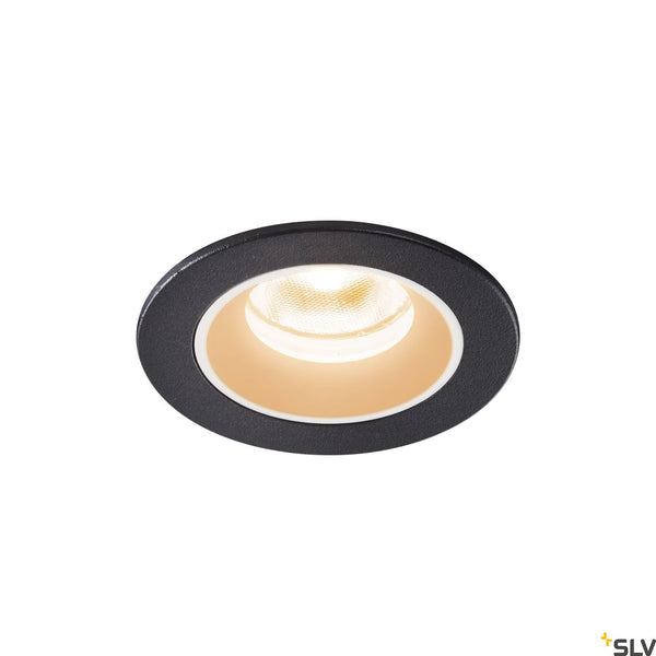 SLV NUMINOS® XS, black / white recessed ceiling light, 2700K 20° 1005500